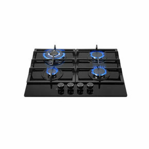 Totai 60cm 4 Burner Gas glass hob Black - 26/GOG4BNR (7767217274969)