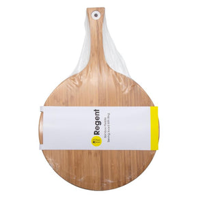 Regent Bamboo Round Paddle Serving Board With Ring, (430/270mm Diax15mm) 30187 (7817367355481)