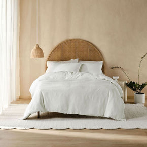 Linen House White Calista Duvet Cover Set (7895835017305)