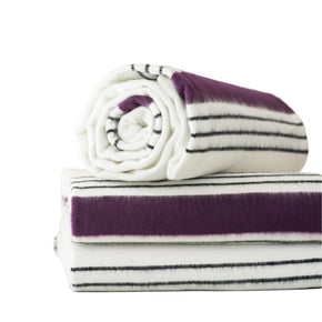 Aranda Whitney Xhosa Blanket 190x220cm White/Purple AW14Z (7813824381017)