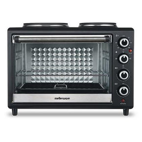 Mellerware Mini Oven With Solid Hot Plates Steel Black 30L 3250W Horizon 27330A (7779149709401)