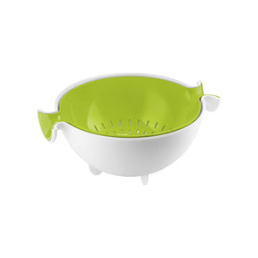 Guzzini Preparation Colander And Bowl Set Spin & Drain Apple Green GZ29250084 (7895955505241)