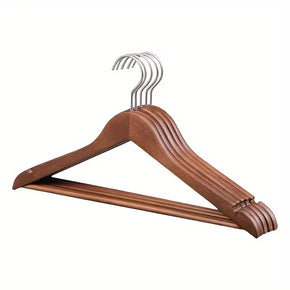 Deluxe Wooden Clothes Hanger 3Pc Dark Brown N471042 (7894391881817)