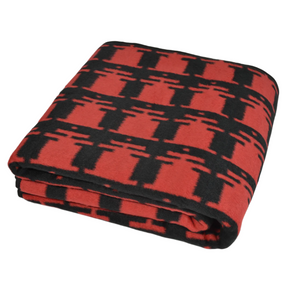 Aranda Ukhamba Blanket 155x165cm Black/Scarlet SGJ3381001Z (7813818417241)