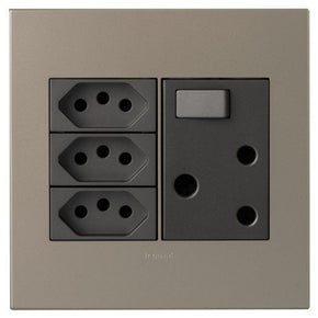 Legrand Arteor Old New RSA Sockets Monobloc - 4 X 4 Champagne MAGNESIUM PMON44MCH