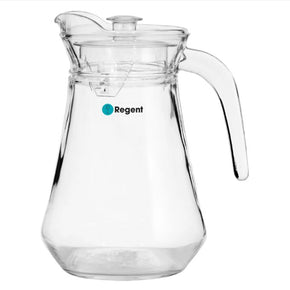 Regent Glass Water Jug With Clear Lid 1.3lt 10367 (7813695570009)