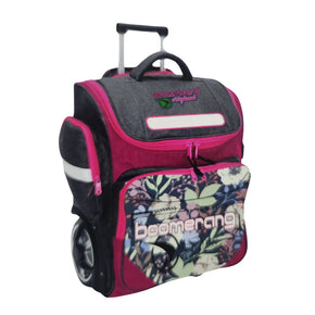 Boomerang XXL Big Wheels School Trolley Bag Pink Floral (7881822699609)