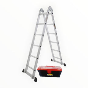 Maxi Ladders Dual-Purpose Ladder 2x6 Steps with Tool Box (7894628139097)