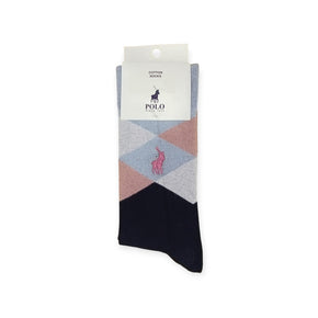 Polo Men's Socks Argyle Black (7804513779801)