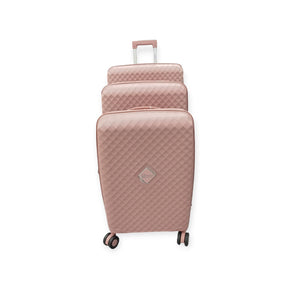 Travelmate 3 Piece Luggage Set L-346 Pink (7805189226585)