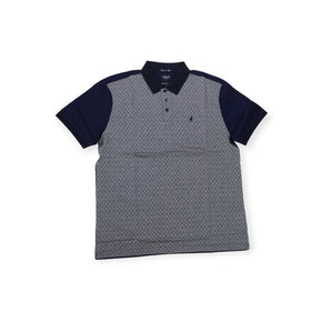 Polo Men's Jacquard Short Sleeve Golfer Navy (7786821517401)