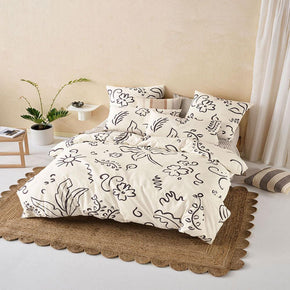 Linen House Vanilla Kenzi Duvet Cover Set (7822575894617)