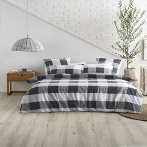 Linen House Alec Carbon Duvet Cover Set (7894744301657)