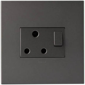 ﻿ Legrand Arteor PD44MM Single  Switched Socket 4X4 Magnesium