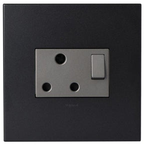 Legrand Arteor Socket Single 100×100 Magnesium/Graphite PS44MGP