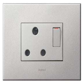 Legrand Arteor PS24SASA Single Socket 164-1 2x4 Soft Aluminium