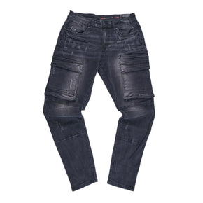 Cutty Chique Cargo Regular Jeans Black (7819080925273)