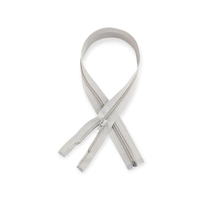 Open End Zip Light Grey (7883444486233)