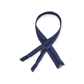 Open End Zip Navy (7883410473049)