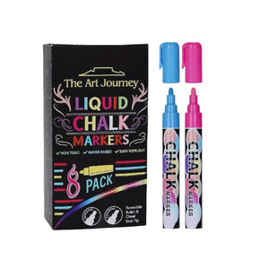 The Art Journey 8-Pack Washable & Bold Neon Liquid Chalk Markers ART005 (7802267959385) (7802260324441)