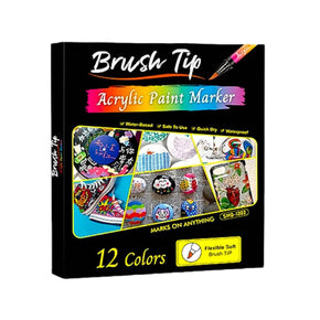 The Art Journey 12 Colour Acrylic Paint Makers Set 6mm Soft Tip ART008 (7802268680281)