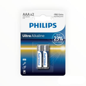 Philips Battery Ultra Alkaline AAA 2 Pack AV376 LR03E2B/97 (7777118781529)