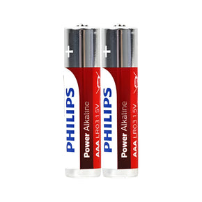 Philips Power Alkaline AAA Batteries LR03P2B/40 – 2 Pack (7922220531801) (7922231607385)