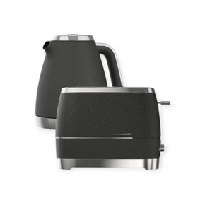 Beko Cosmopolis Dome Kettle & 2 Slice Toaster Set Black/Chrome (7825017897049)