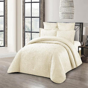 Cotton Co Brussels Jacquard Comforter 5 Piece Queen Beige BRO9 (7884995297369)