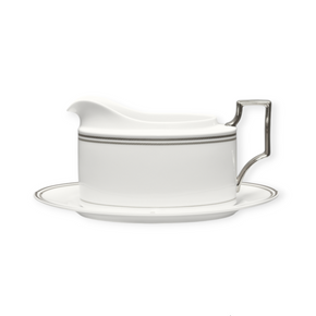 Noritake Aidan Platinum Gravy Boat & Stand AID012 (7792398434393)