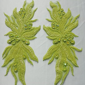 BEADED PATCHES HABBY Lime Patches XDH-3923 (7772316696665)