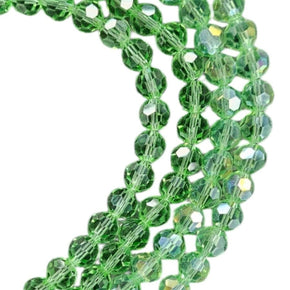 BEADS Habby Green AB/Full String Crystal Glass Bead