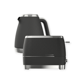 Beko TOASTER & KETTLE Beko Cosmopolis Dome Kettle & 2 Slice Toaster Set Black/Chrome