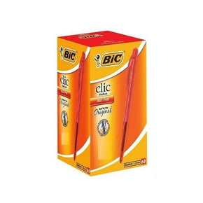 Bic Tech & Office BIC Clic Medium Ballpoint Pens Red Box Of 60 (7483914846297)