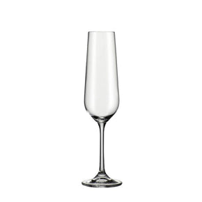 BOHEMIA GLASS Bohemia No.1 Crystal 220ml Champagne Glasses Set of 6 (4783413952601)