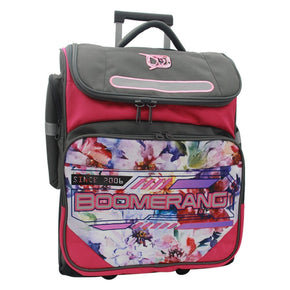 Boomerang School Bag Boomerang Trolley Bag Xxl-Large Big Wheel Pink Floral (7463168082009)