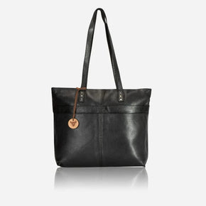 Brando Ladies Handbags Brando Charlize Shopper Leather Tote Black