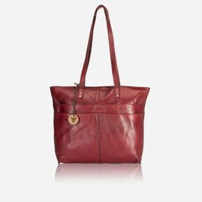 Brando Ladies Handbags Brando Charlize Shopper Leather Tote Red