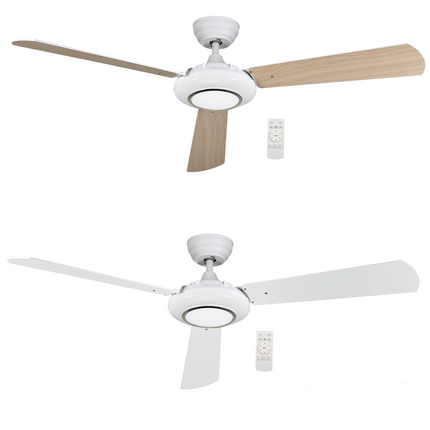 Bright Star Lighting Metal Ceiling Fan with 3 MDF Reversible Blades ...