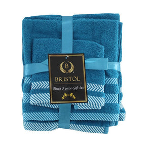 Bristol TOWEL Bristol 100% Cotton Plush Towel Set - 3-Piece Teal (7806990516313)