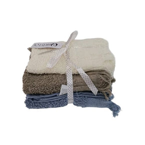 Bristol TOWEL Bristol Fringe Guest Towel 30 x 50cm 3 Pieces (Cream/Pebble/Denim) T5017G