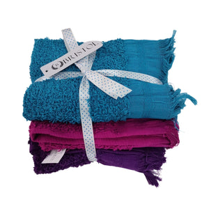 Bristol TOWEL Bristol Fringe Guest Towel 30 x 50cm 3 Pieces (Purple/Fuschia/Teal) T5017G (7894397845593)