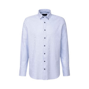 Bugatti Shirts Bugatti Men's Casual Shirt In A Fine Two-Tone Fabric Light Blue (7778036088921)