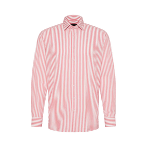 Bugatti Shirts Bugatti Men's Casual Shirt In A Striped Look In Apricot (7778048278617)