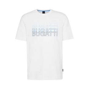 Bugatti T Shirt Bugatti Men's T-Shirt With Bugatti Print in White (7778100904025)