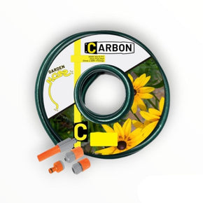 carbon GARDEN HOSE PIPE Carbon 20m x 12mm Green Garden Hose Pipe Roll (7880822128729) (7816229584985)