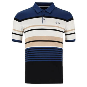 Carducci Golf T Shirt Carducci Men's Check Valentino Merc Golfer Blue