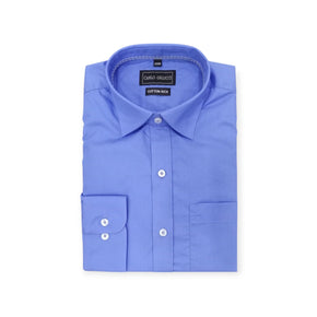 Carlo G Shirts Carlo G Long Sleeve Mid Blue