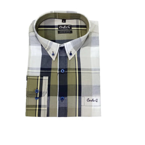 Carlo G Shirts Men's Carlo G Long Sleeve Shirt Olive