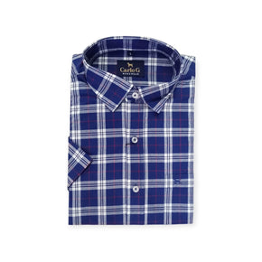 Carlo G Shirts Men's Carlo G Short Sleeve Shirt Navy